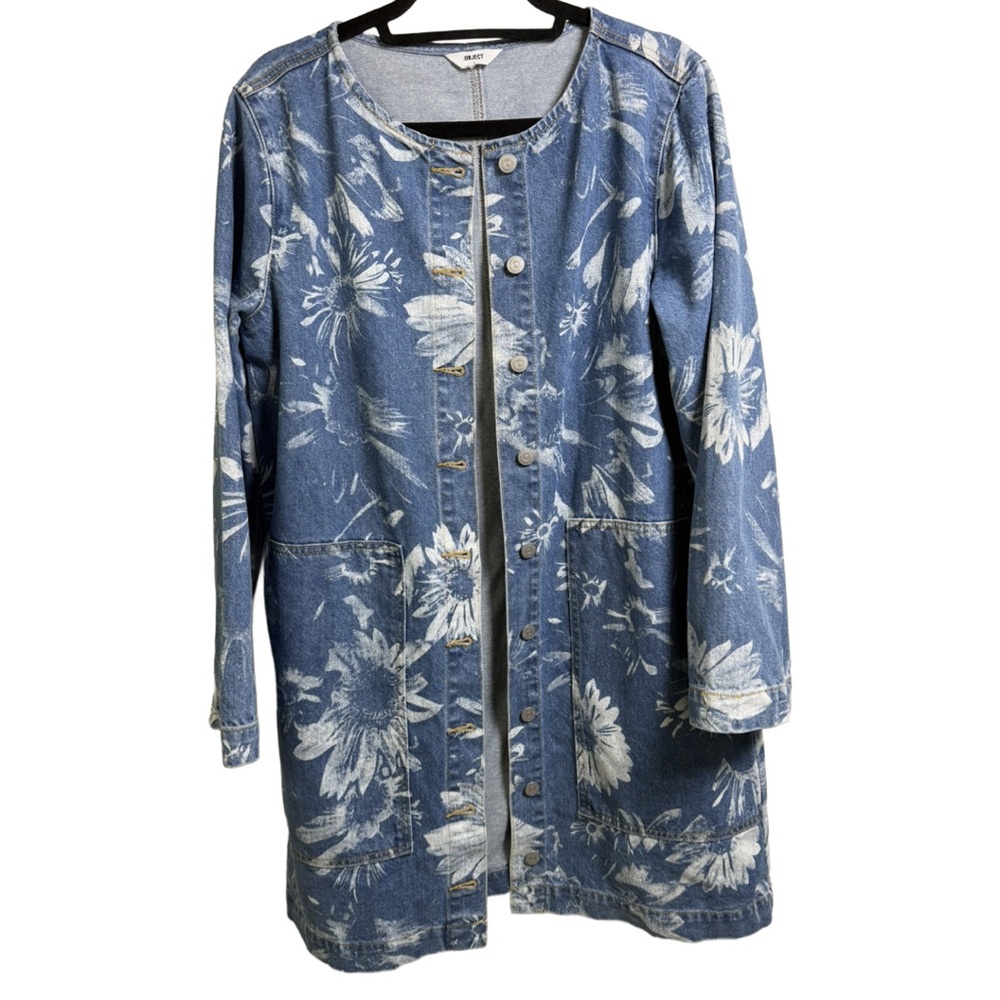 Floral Denim Jean Jacket